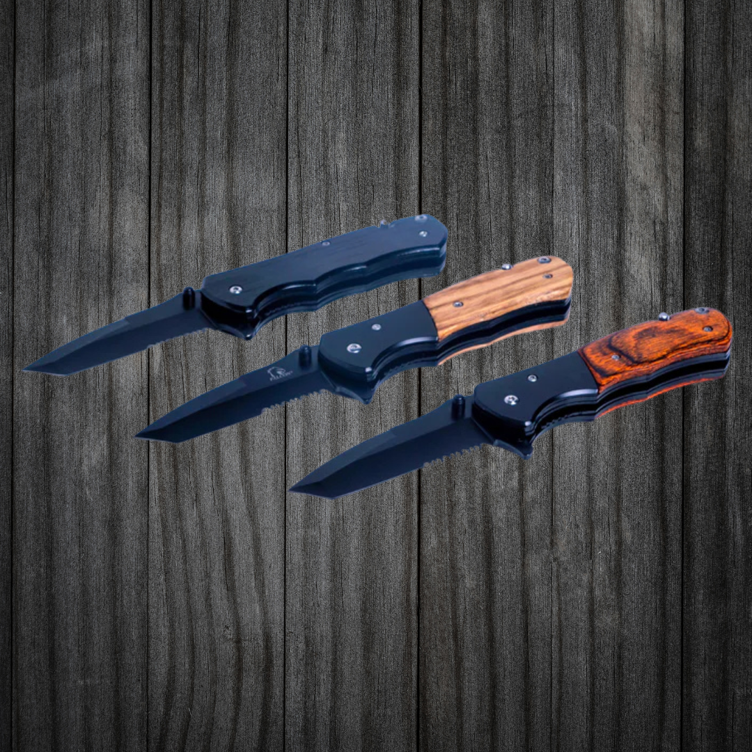 Personalized Wood Pocket Knives "The Beast"