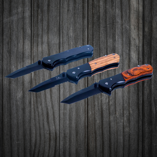 Personalized Wood Pocket Knives "The Beast"