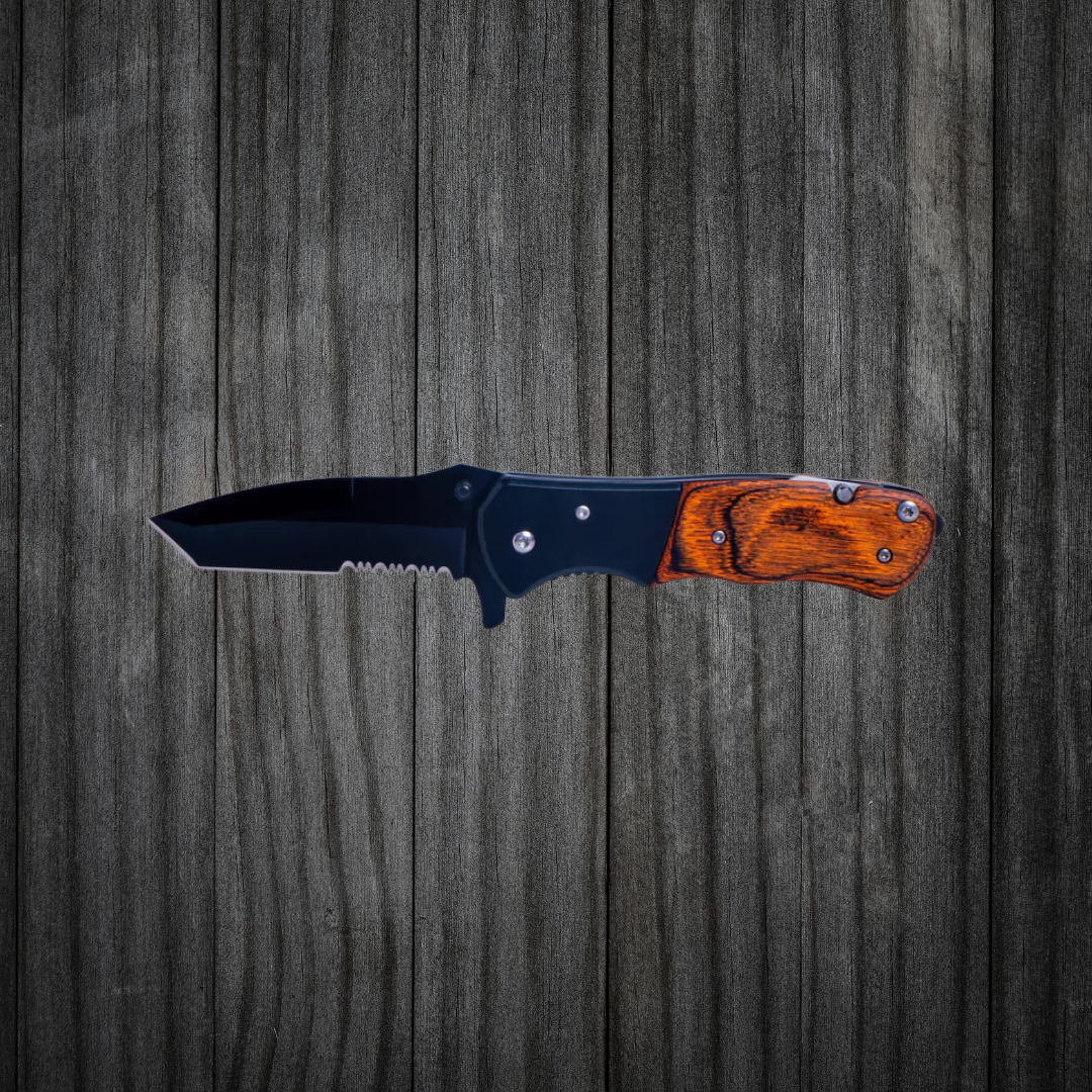 Personalized Wood Pocket Knives "The Beast"
