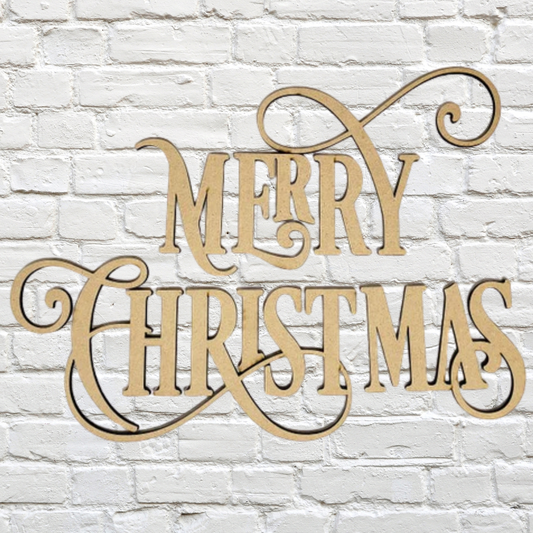 Unfinished Merry Christmas sign