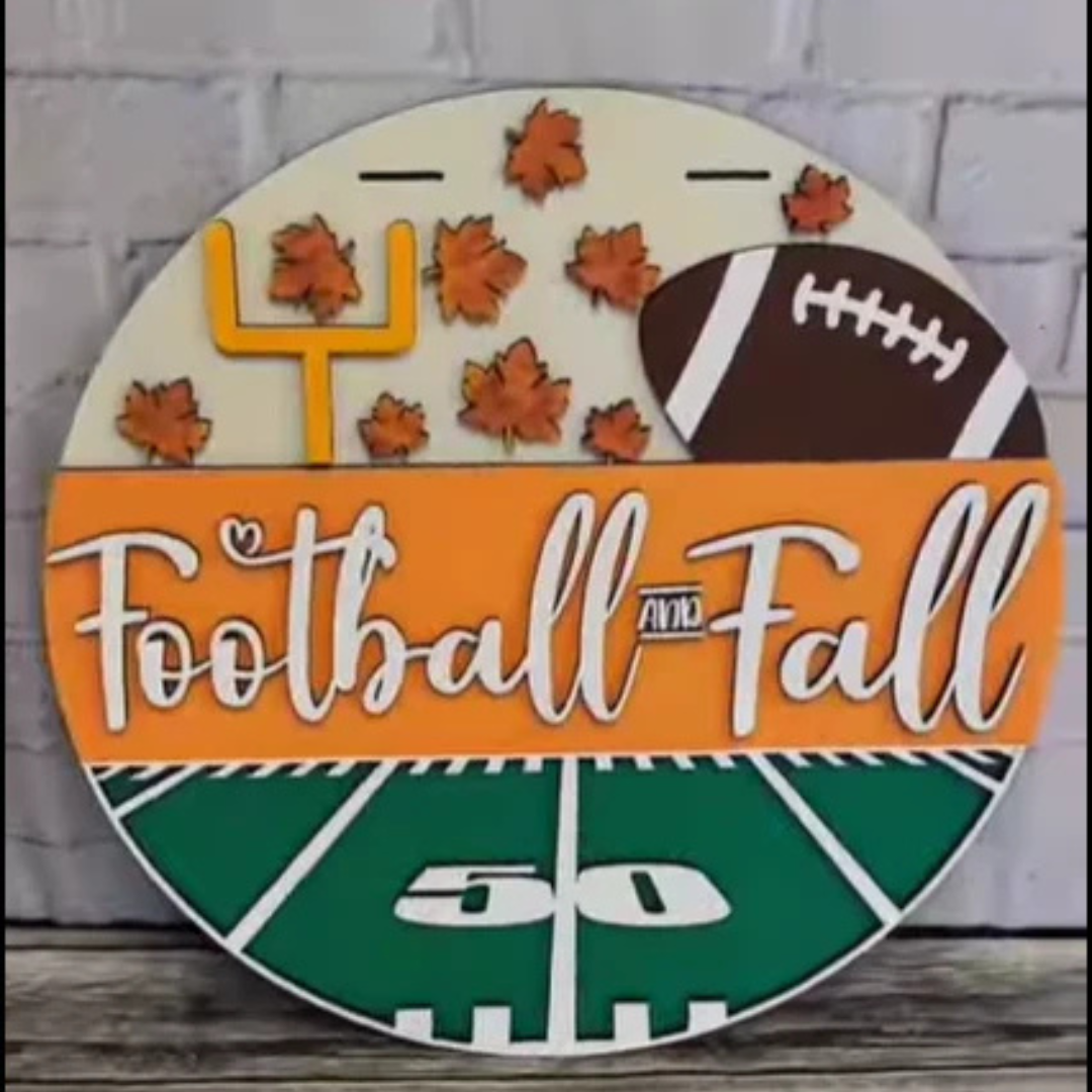 "Football and Fall " Door Hanger