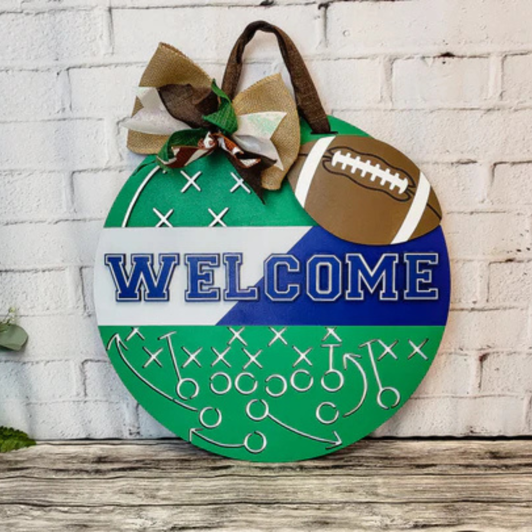 "Welcome Football Play" Door Hanger