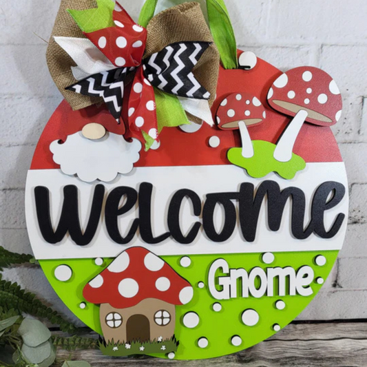 "Welcome Gnome" Door Hanger