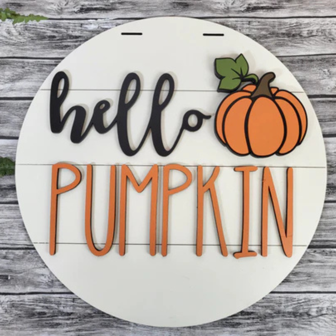 "Hello Pumpkin" Door Hanger