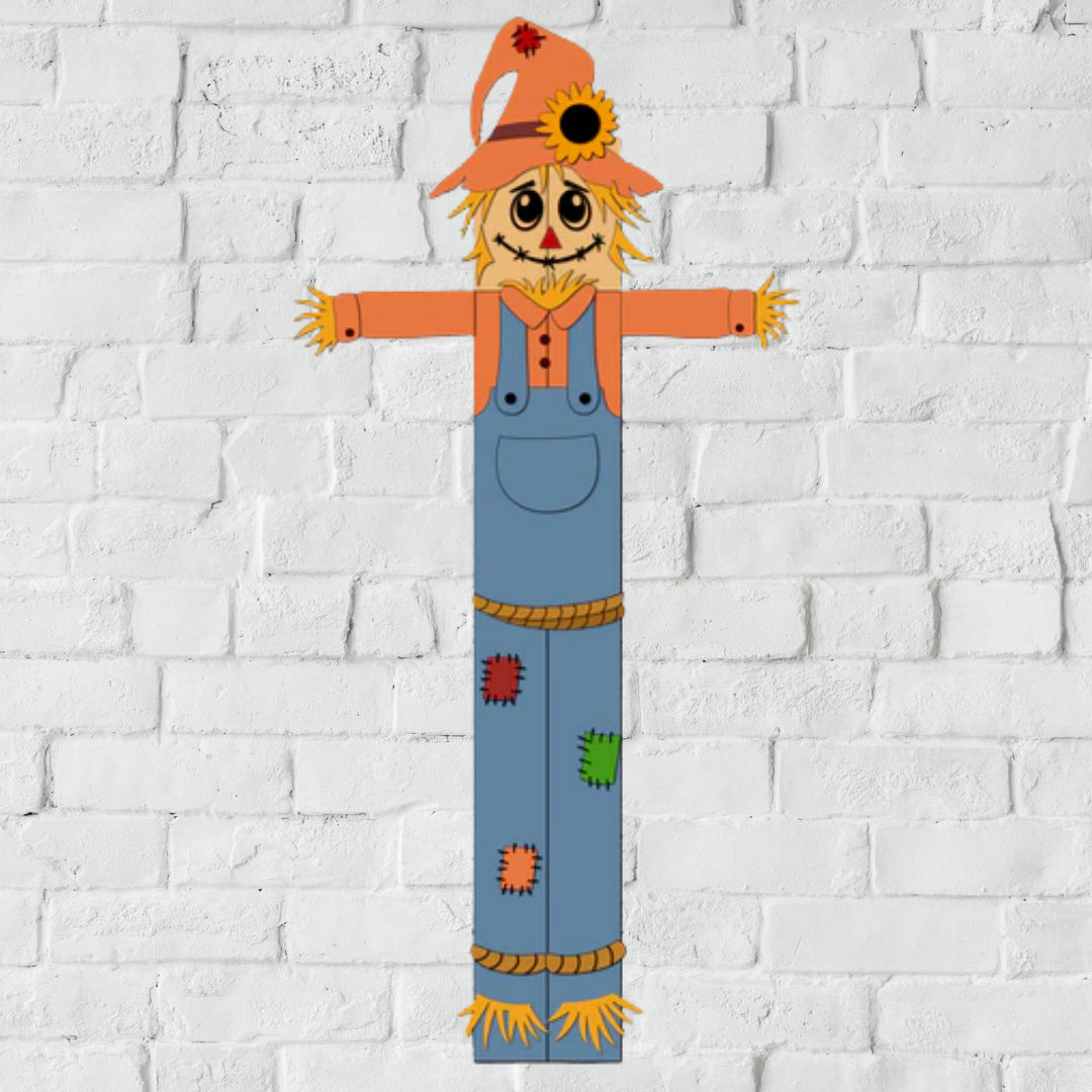 Large Scarecrow Vertical Porch Sign